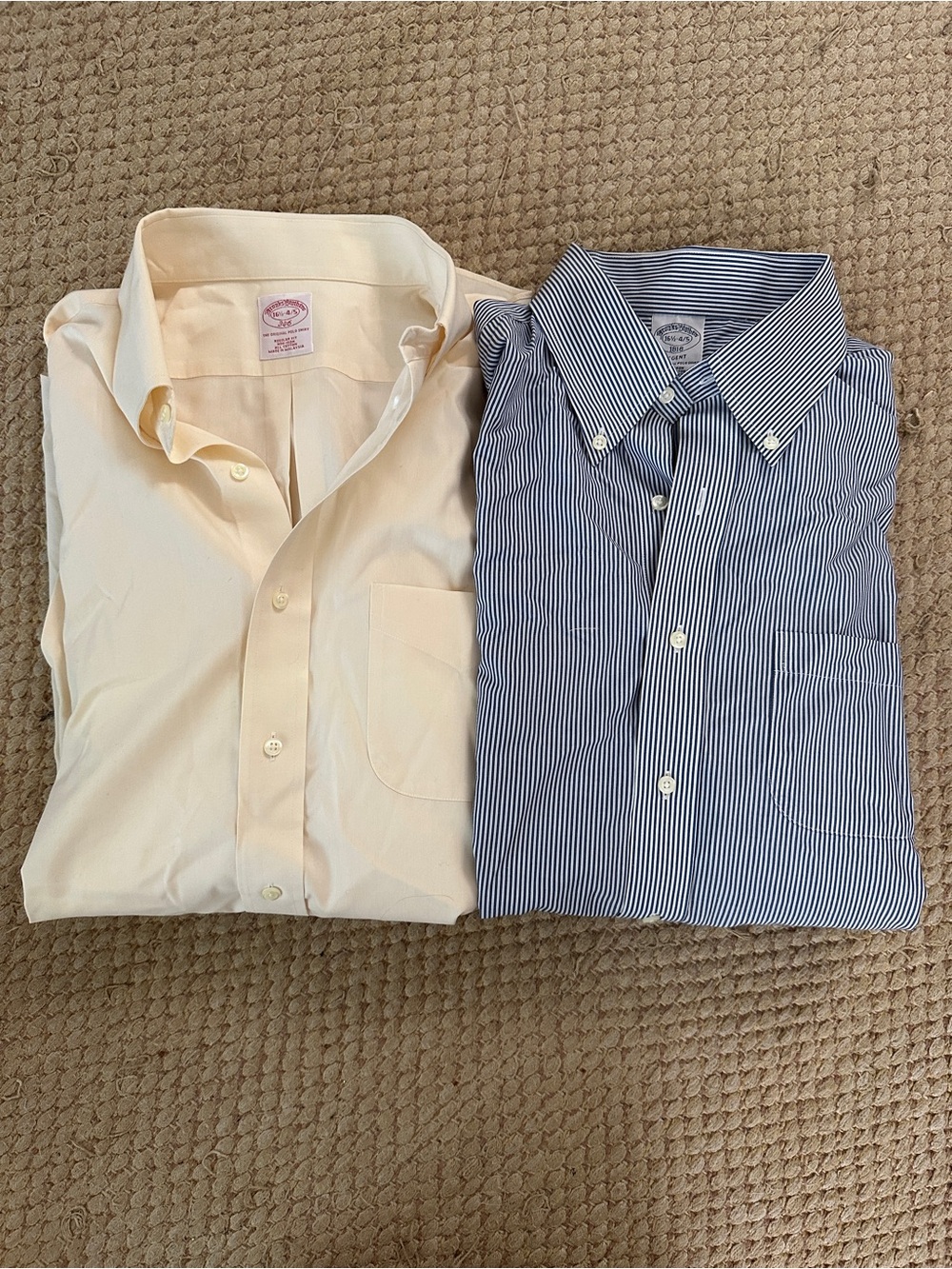Brooks Brothers Men’s Dress Shirt - Yellow and Blue Stripe